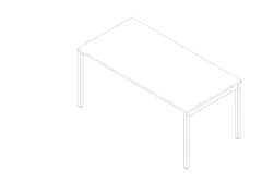 bureau HxBxD 730x1600x800mm blad wit 4-voeten wit