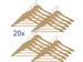 Kledinghanger MAULmira hout 20 stuks 44.5x1.2x23cm bruin