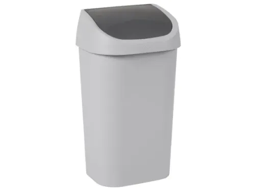 Curver vuilnisbak Mistral Swing recycled PVC 50 Liter Antraciet