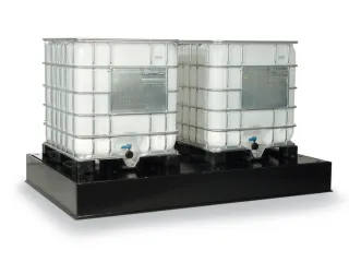 Opvangbak Hdpe Bxdxh 1270x1270x295mm V. 4x220l Pe Plaat Geperf. 225l - 1