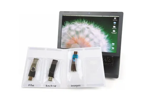USB hoes Djois 52.5x90mm met sluiting zelfklevend transparant