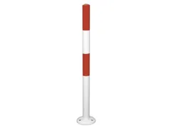 Afzetpaal Om In Te Draaien Ronde Buis D 60Mm H 1 03M Wit/rood