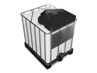 trechter,v. IBC inhoud 600-1000l,PE,afvoerend,vulcapaciteit 15l - 1