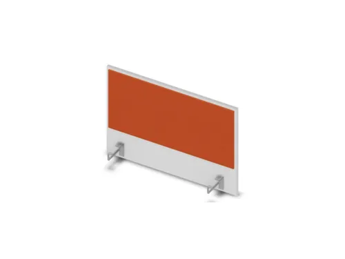 opzetpaneel bureau aanbouw aan de zijkant Bl-wit BN3012-oranje 800mm