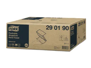 Tork 290190 H3 oplosbare Handdoek Advanced ZigZag 2-laags Wit 15x250v - 4