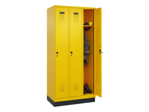 locker,HxBxD 1950x900x500mm,3vak,vak B 300mm,draaigrendel,sokkel