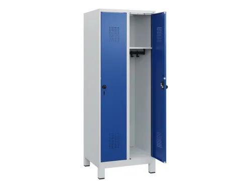 schoollocker,HxBxD 1630x600x500mm,2vak,vak B 300mm,draaigrendel,voeten