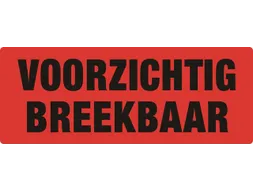 Waarschuwingsetiket voorzichtig breekbaar 130mmx50mm 500st