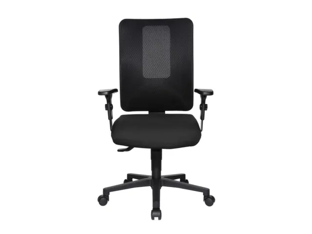 Bureaustoel,Synchroonmech.,M. Armleuningen,Zitting Stof Zwart