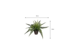 Kunstplant Mica Varen groen in pot Stan grijs 38x50cm - 11