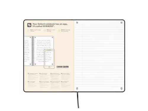 Notitieboek Oxford Signature A5 lijn 80vel zwart