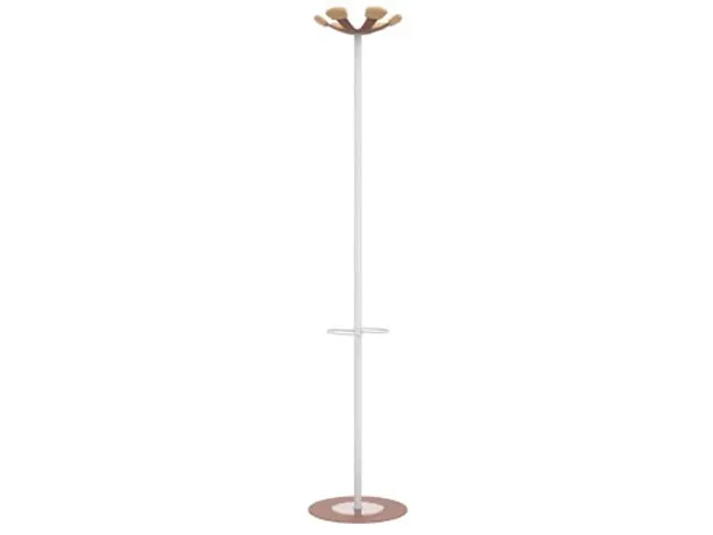 Unilux kapstok Aurora Staand Wit/Rood Beukenhout 6 haken