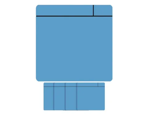 Magneet scrum 75x75mm lichtblauw 5 stuks