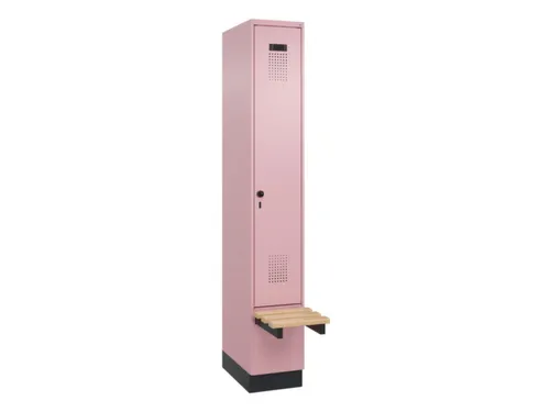 locker met bank,HxBxD 1950x300x815mm,1vak,vak B 300mm,draaigrendel