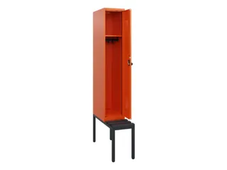 locker met bank,HxBxD 1950x300x815mm,1vak,vak B 300mm,draaigrendel - 1