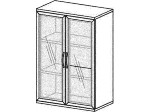 Draaideurkast Hxbxd 1150x800x430mm 3 Oh Glasdeuren Behuizing Esdoorn