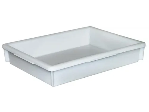 Stapelbak Pe Hxlxb 85X460X360Mm Inhoud 10L Naturel Wit