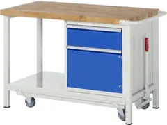 Werkbank 880x1250x700mm Beukenhouten Werkblad 1lade Kast