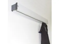 wandkapstok,HxL 100x1015mm,3jashaken,aluminium/staal,RAL 9006/RAL 7016