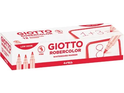 Robercolor whiteboardmarker fijn ronde punt rood