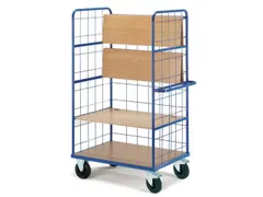 etagewagen,draagverm. 600kg,4etage(s),laadvl. LxB 1000x740mm,houtetage