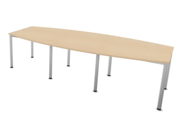 vergadertafel,HxBxD 740x2800x1200mm,vatvormig,NE-esdoorn