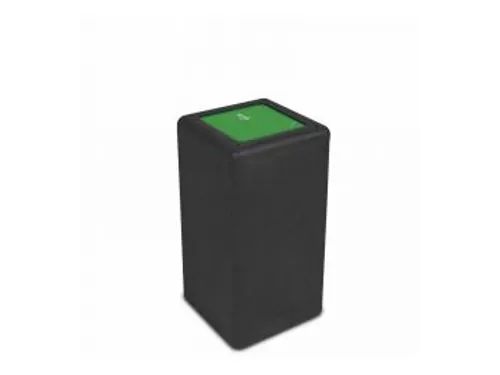 Circulaire Afvalbak BrickBin Organic 65 Liter Zwart Groen