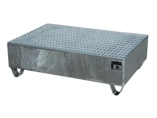 Systeem-Opvangbak Verzinkt 2x 200l 215l 360x 1200x 800mm Rooster - 1