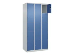 lockerkast,HxBxD 1850x900x500mm,3x5vakken,vak B 300mm,cil.-slot