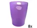 ECOBIN Papiermand 15 L violet transparant