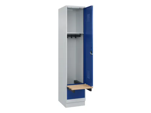 locker met bank,HxBxD 1950x400x815mm,1vak,vak B 400mm,cilinderslot