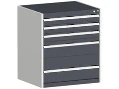 ladekast HxBxD 900x800x525mm 5laden romp RAL7035 front RAL7016