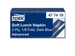 Tork 477419 Soft Lunchservet Advanced Donkerblauw 33x33cm
