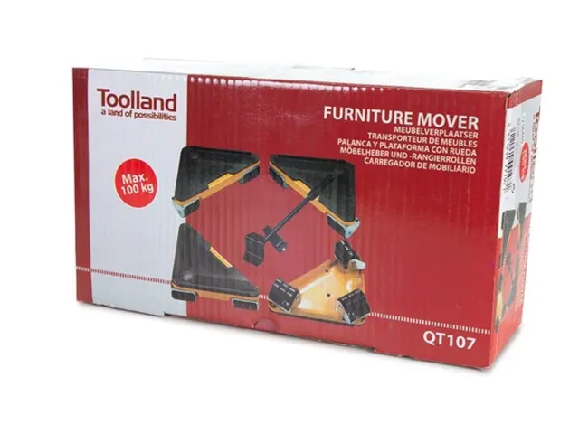 Meubelverplaatser set 100 kg transporthulp met hefboom