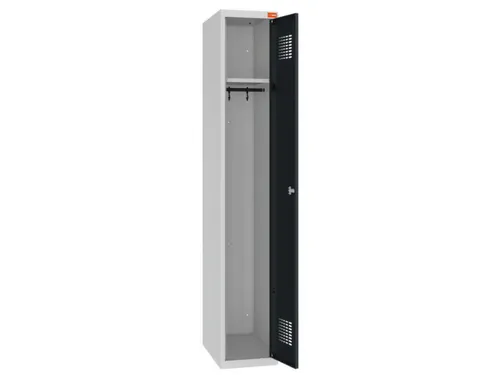 lockerkast,HxBxD 1800x300x500mm,1vak,draaigrendel,sokkel,romp RAL7035