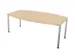 Table de conférence forme de fût 740x2000x1200mm NE-érable 4 pieds