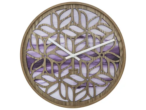 Wandklok Nextime dia 40cm Paars Hout Yogi