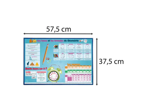 Onderlegger PVC 37,5 x57,5cm Wiskunde