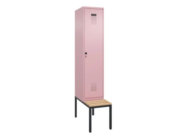 locker met bank,voor scheiding van kleding,HxBxD 2120x400x815mm,1vak