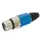 Vrouwelijke 3p Xlr Plug Vernikkeld Zwart