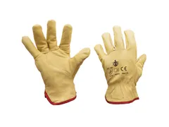 My-T-Gear koudebestendige lederen handschoenen, geel, maat 11, 12 paar