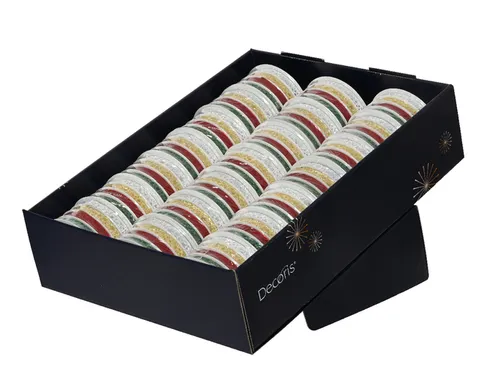 Cadeaulint Decoris rol met 4 kleuren assorti 16 meter