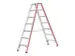escabeau industriel,double face,2x7marches,Hauteur 1,15m,lisse L 1,8m