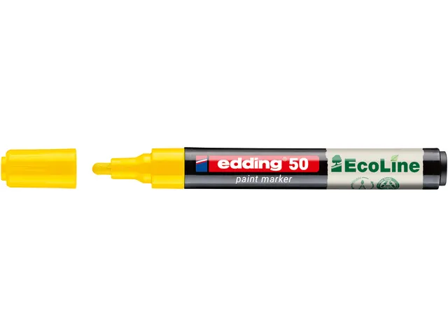 Paintmarker edding 50 EcoLine op waterbasis 2-3mm geel