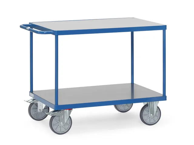 Duwbeugelwagen Met Harde Pvc Platformen 600kg 1000x700mm Ral5007