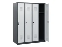schoollocker,HxBxD 1530x1200x500mm,4vak,vak B 300mm,draaigrendel