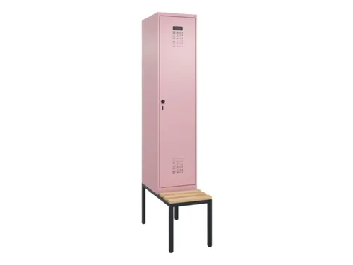 locker met bank,voor scheiding van kleding,HxBxD 2120x400x815mm,1vak