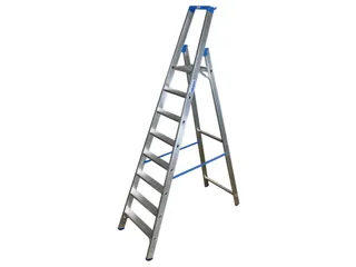 Ladder Aluminium Bordes H 1 90M 8Treden Incl. Bordes - 1