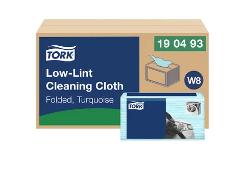 Tork 190493 Low-lint Reinigingsdoek W8 Folded Turquoise