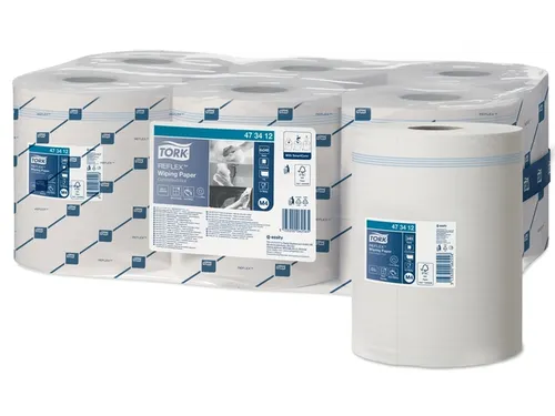 Poetsrol Tork Reflex M4 centerfeed 1-laags 114m wit 473412